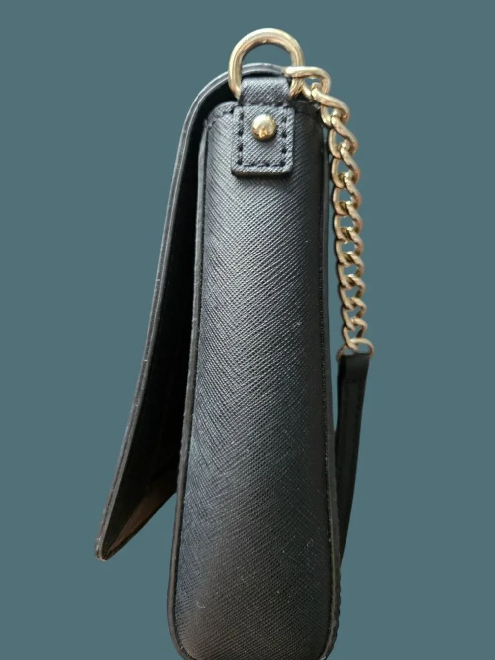 Kate Spade New York Black Leather Tilden Place Alek Crossbody Chain Bag